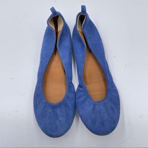 J. Crew Cece Blue Suede Ballet Flat 6‎